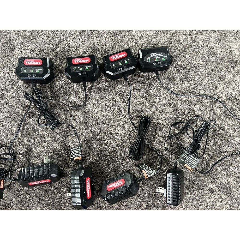 HyperTough 20V Max Lithium-Ion PowerTool Battery Charger JS-22055-117UN Lot of 4